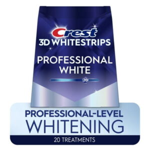 Crest 3D Whitestrips Professional White At-home Teeth Whitening Kit, 20 Treatments,20 Levels Whiter