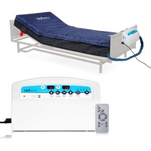 MedVance Medical Low Air Loss Mattress Replacement System with Alarm, 8 Inch with Quilted Cover Fully Digital with Remote Control, Firm Option - Blue, I Count (Pack of 1)