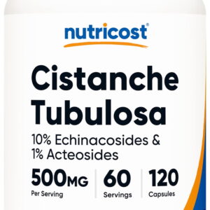 Nutricost Cistanche Tubulosa 500mg Per Serving, 120 Capsules, 60 Servings - Vegan, GMO-Free