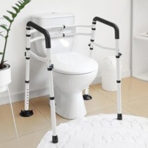 Toilet Safety Rails Adjustable Toilet Safety Frame Rails for Elderly Max.300 Lbs