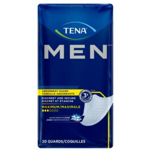 TENA Incontinence Guards for Men, Maximum, 20 Count