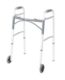 Drive Medical 10210-1 2-Button Folding Walker with Wheels, Rolling Walker