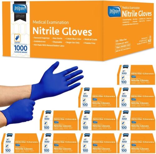 Inspire Nitrile Exam Gloves | The Original Quality Stretch Nitrile Cobalt Blue