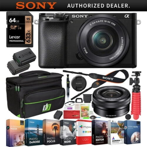 Sony Alpha 6100 | APS-C Mirrorless Camera with Sony 16-50 mm f/3.5-5.6 Power Zoom Lens (Fast 0.02s Autofocus, Eye Tracking Autofocus for Human and Animal, 4K Movie